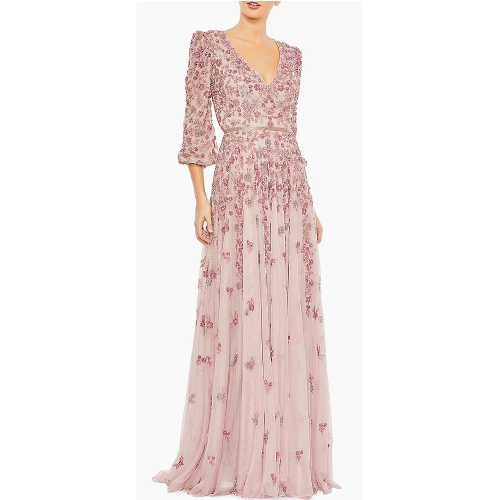 MAC DUGGAL EMBELLISHED A-LINE GOWN